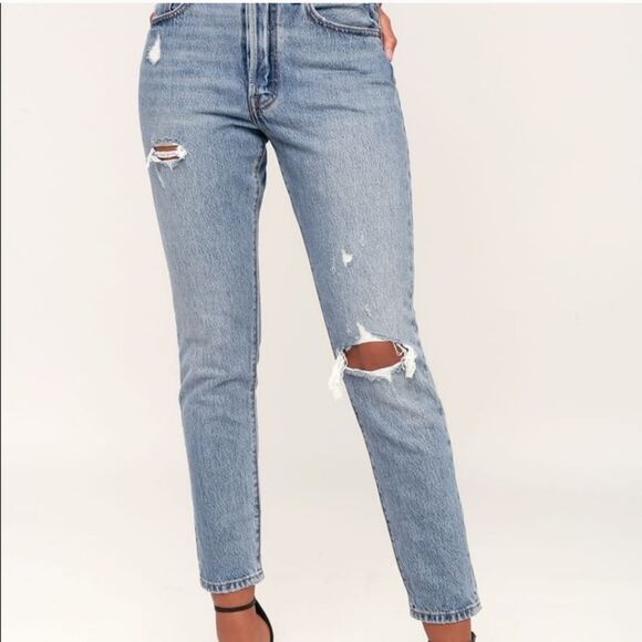 Levi's 501 Distressed Skinny Jeans 26 28 - Picture 1 of 12
